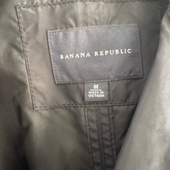 Banana Republic Charcoal Trench Coat / rain jacket ☂️ NWOT - Picture 2 of 4
